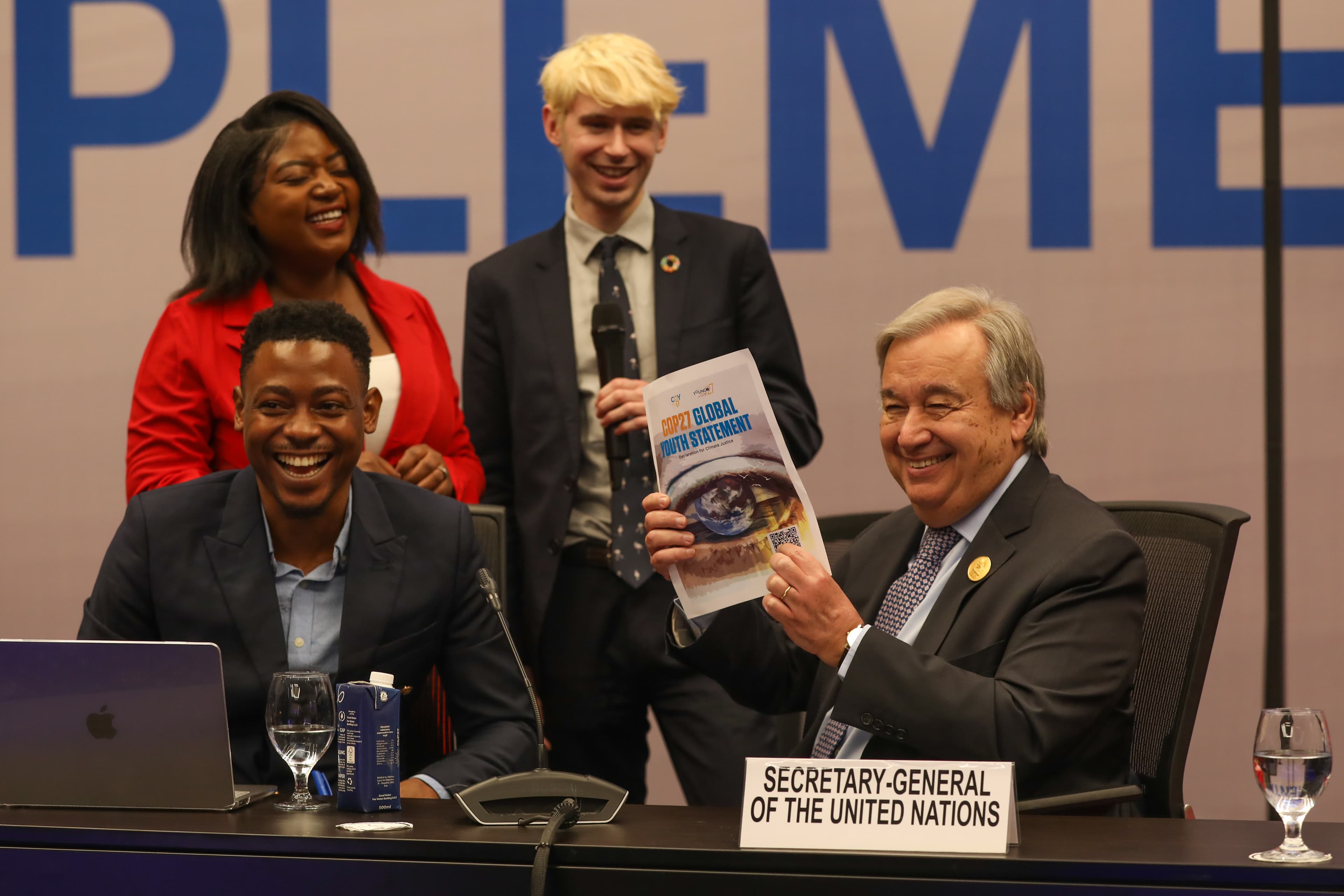 With the UN Secretary-General